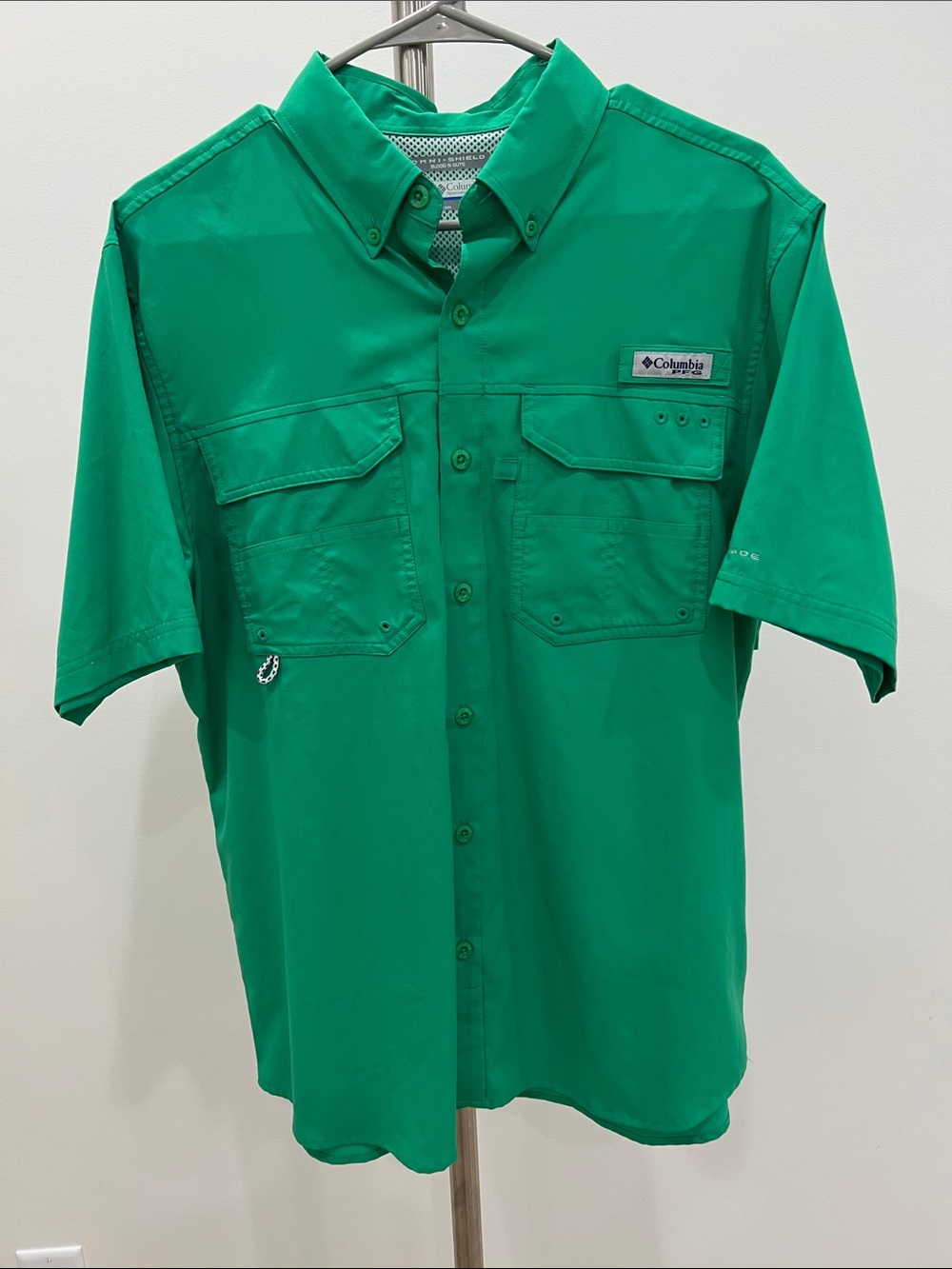 Columbia Men’s Short-Sleeve Button‑Down Shirt - Green
